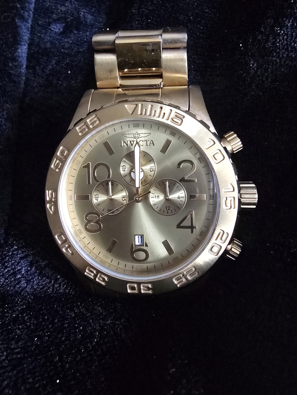 Invicta Gold Chronograph Men's Watch 50mm #1270